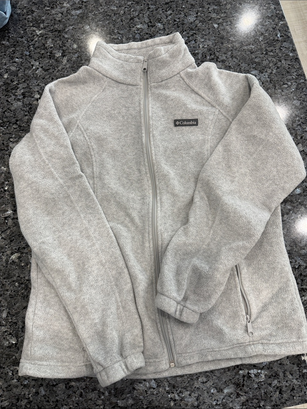 Columbia Women's Light Gray Full-Zip Fleece Jacket